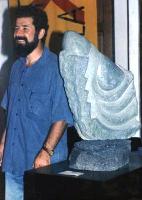 Escultura en tobita verde del Cerro de la Muerte: "La Calma"